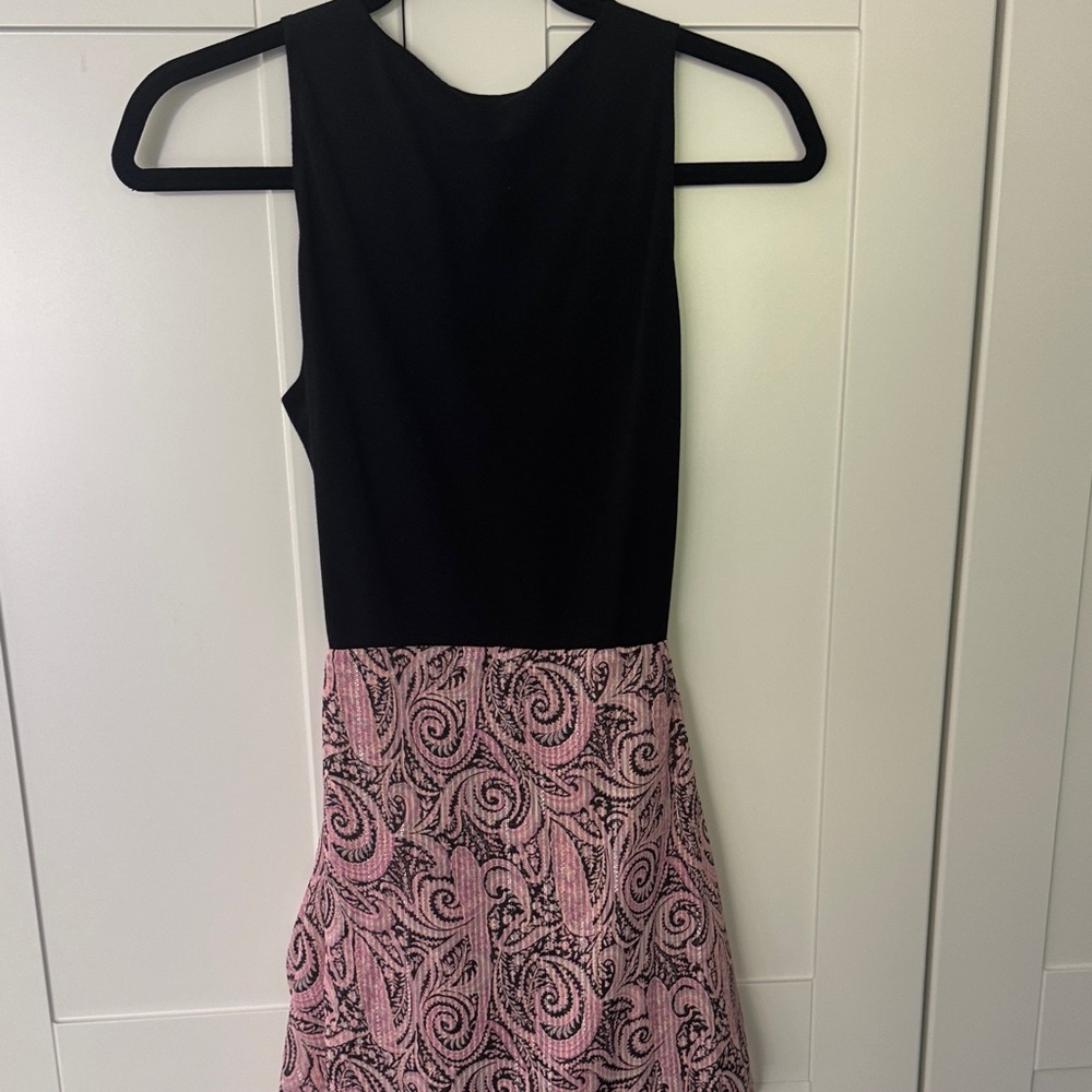 Maje Black & Pink Paisley Sleeveless Dress - Picture 4 of 8